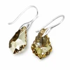 Diamond Sky Jewelry Sidabriniai auskarai moterims DiamondSky „Baroque IV (Golden Shadow)„ su Swarovski kristalais