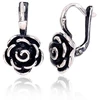 Diamond Sky Jewelry Sidabriniai auskarai „Juodas Rose“
