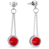 Diamond Sky Jewelry Sidabriniai auskarai „Bonbon (Light Siam)“ su Swarovski® kristalais