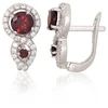 Diamond Sky Jewelry Sidabriniai auskarai su cirkoniais ir granatais „Sophie“