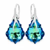 Diamond Sky Jewelry Sidabriniai auskarai „Baroque VI“ (Bermuda Mėlyna) iš 925 prabos sidabro su Swarovski kristalais