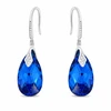 Diamond Sky Jewelry Sidabriniai auskarai „Baroque III (Capri Mėlyna Comet Argent Light)“ su Swarovski® kristalais