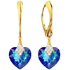 Diamond Sky Jewelry Sidabriniai auskarai „Cute Valentine (Bermuda Mėlyna)“ su Swarovski® kristalais
