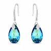 Diamond Sky Jewelry Sidabriniai auskarai moterims DiamondSky „Baroque III (Bermuda Mėlyna)“ su Swarovski kristalais