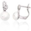 Diamond Sky Jewelry Sidabriniai auskarai su cirkoniais ir perlais „Galos II“