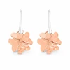 Diamond Sky Jewelry Sidabriniai auskarai moterims DiamondSky „Clover (Golden Shadow)„ su Swarovski kristalais