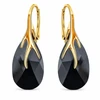 Diamond Sky Jewelry Sidabriniai auskarai „Baroque VII“ (Jet) iš 925 prabos sidabro su Swarovski kristalais