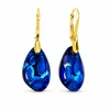 Diamond Sky Jewelry Sidabriniai auskarai moterims DiamondSky „Radiolarian (Bermuda Mėlyna)“ su Swarovski kristalais
