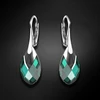 Diamond Sky Jewelry Sidabriniai auskarai „Baroque II (Emerald Light Chrome)“ su Swarovski® kristalais