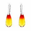 Diamond Sky Jewelry Sidabriniai auskarai „Rainbow Waterfall (Fireopal)“ su Swarovski® kristalais
