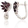Diamond Sky Jewelry Sidabriniai auskarai su cirkoniais ir granatais „Modern“