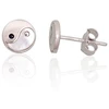 Diamond Sky Jewelry Sidabriniai auskarai su cirkoniais ir perlamutru „Yin Yang II“