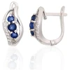 Diamond Sky Jewelry Sidabriniai auskarai su cirkoniais ir safyrais „Vine“