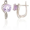Diamond Sky Jewelry Sidabriniai auskarai su cirkoniais ir ametistais „Melody“