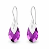 Diamond Sky Jewelry Sidabriniai auskarai „Baroque II (Amethyst Light Chrome)“ su Swarovski® kristalais