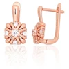 Diamond Sky Jewelry Sidabriniai auskarai su cirkoniais „Saulėta Gėlė“