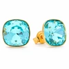 Diamond Sky Jewelry Sidabriniai auskarai moterims DiamondSky „Glare (Light Turquoise)“ su Swarovski kristalais