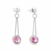 Diamond Sky Jewelry Sidabriniai auskarai „Bonbon (Light Rose)“ su Swarovski® kristalais