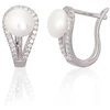 Diamond Sky Jewelry Sidabriniai auskarai su cirkoniais ir perlais „Pearl Muse IV“