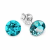 Diamond Sky Jewelry Sidabriniai auskarai moterims DiamondSky „Classic (Mėlyna ZIrcon)“ su Swarovski kristalais