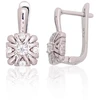 Diamond Sky Jewelry Sidabriniai auskarai su cirkoniais „Saulėta Gėlė II“