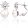 Diamond Sky Jewelry Sidabriniai auskarai su cirkoniais ir perlais „Galos VIII“