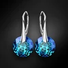 Diamond Sky Jewelry Sidabriniai auskarai „Marianne (Bermuda Mėlyna)“ su Swarovski® kristalais