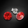 Diamond Sky Jewelry Sidabriniai auskarai „Classic (Light Siam)“ su Swarovski® kristalais