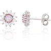 Diamond Sky Jewelry Sidabriniai auskarai su cirkoniais ir opalitu „Mėnulio Žavesys XII“