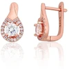 Diamond Sky Jewelry Sidabriniai auskarai su cirkoniais „Golden Ray“