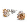 Diamond Sky Jewelry Sidabriniai auskarai „Juno (Fancy Champagne)“ su Swarovski® kristalais