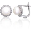 Diamond Sky Jewelry Sidabriniai auskarai su perlais „Pearl Grace II“