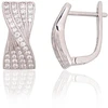 Diamond Sky Jewelry Sidabriniai auskarai su cirkoniais „Golden Sparks II“