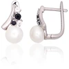 Diamond Sky Jewelry Sidabriniai auskarai su cirkoniais ir perlais „Sielos Veidrodis III“