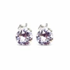 Diamond Sky Jewelry Sidabriniai auskarai moterims DiamondSky „Classic II (Violet)“ su Swarovski kristalais