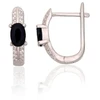 Diamond Sky Jewelry Sidabriniai auskarai su cirkoniais „Midnight Eclipse“