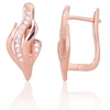 Diamond Sky Jewelry Sidabriniai auskarai su cirkoniais „Golden Charm II“