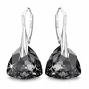 Diamond Sky Jewelry Sidabriniai auskarai „Evening Shine (Sidabrinis Night)“ su Swarovski® kristalais