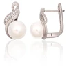Diamond Sky Jewelry Sidabriniai auskarai su cirkoniais ir perlais „Fabiola VIII“