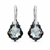 Diamond Sky Jewelry Sidabriniai auskarai „Baroque V (Sidabrinis Night)“ su Swarovski® kristalais