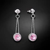 Diamond Sky Jewelry Sidabriniai auskarai „Bonbon (Light Rose)“ su Swarovski® kristalais