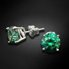 Diamond Sky Jewelry Sidabriniai auskarai „Juno (Žalias)“ su Swarovski® kristalais