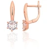 Diamond Sky Jewelry Sidabriniai auskarai su cirkoniais „Juno Gold II“