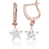 Diamond Sky Jewelry Sidabriniai auskarai su cirkoniais „Auksinė Gėlė XII“