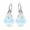 Diamond Sky Jewelry Sidabriniai auskarai „Baroque VI“ (Mėlyna Aurora Borealis) iš 925 prabos sidabro su Swarovski kristalais