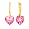 Diamond Sky Jewelry Sidabriniai auskarai „Romantic Heart III (Rose)“ su Swarovski® kristalais