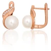 Diamond Sky Jewelry Sidabriniai auskarai su cirkoniais ir perlais „Fabiola III“
