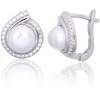 Diamond Sky Jewelry Sidabriniai auskarai su cirkoniais ir perlais „Pearl Muse V“