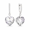 Diamond Sky Jewelry Sidabriniai auskarai moterims DiamondSky „Romantic Heart III R“ su Swarovski kristalais