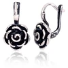 Diamond Sky Jewelry Sidabriniai auskarai „Juodas Rose“